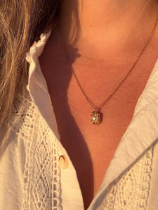 Collier PERLA - Chaine dorée & perle blanche